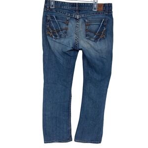 BKE Denim Stretch Kate Blue Jeans 32x33.5 Women's Embroidered Boot Cut BK15101L